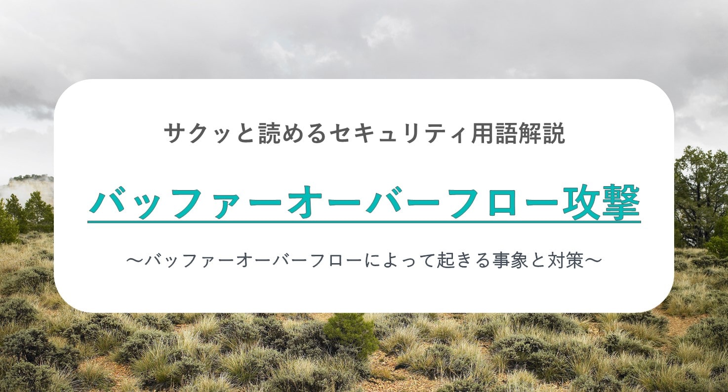 サクッと読めるセキュリティ用語解説 バッファーオーバーフロー攻撃