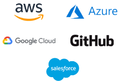 AWS Azure Google-cloud GitHub saleforce